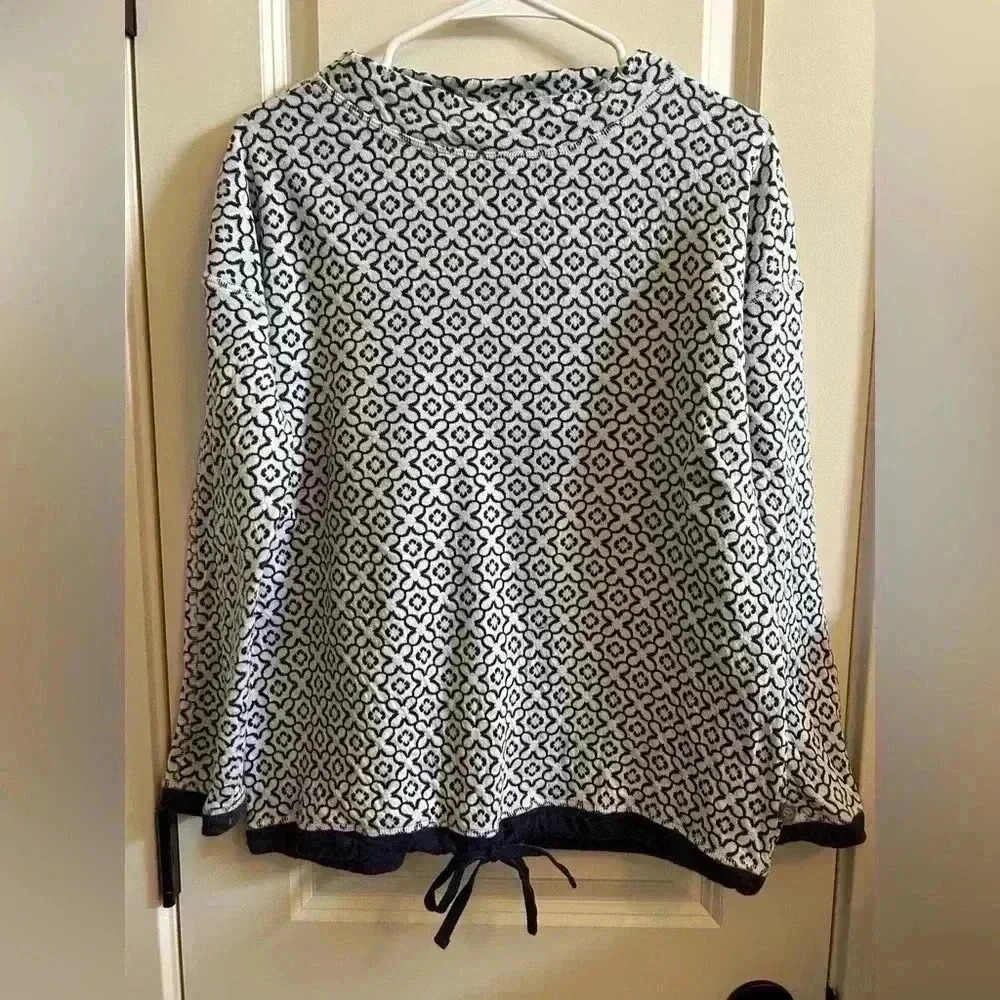 Woman’s Talbots Drawstring Cotton Pullover Size M… - image 4